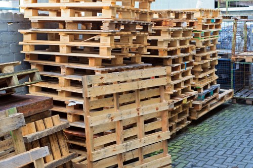 Completed flat clearance showing separated recycling streams and a tidy flat